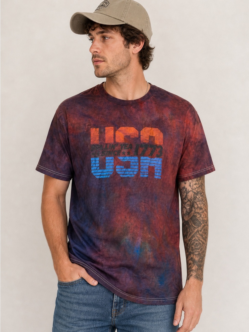 USA Graphic Tie-Dye T-Shirt
